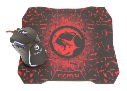 Mouse Gamer + Pad Marvo M 309 Usb+ G1 6 Botones Gaming 