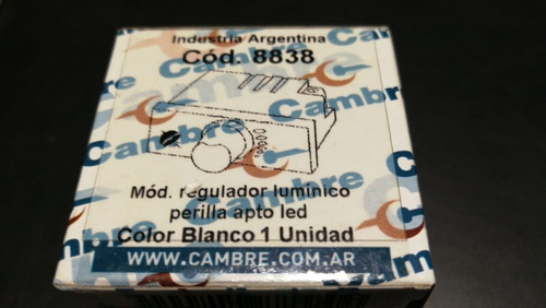 Modulo Dimmer Regulador Luminico Apto Led Cambre Dimer 8838