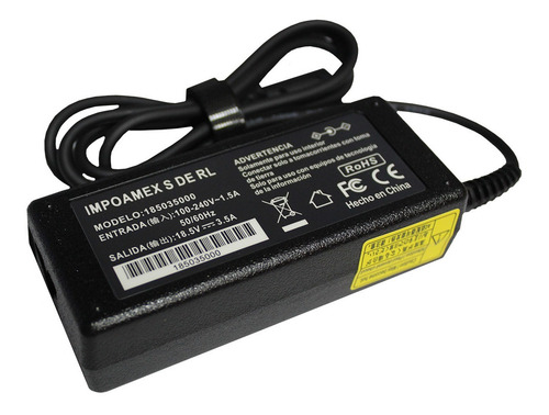 Cargador Para Hp 18.5v 3.5a Pin Cent. Ed494aa#aba 4510s