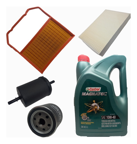 Kit De 4 Filtros Vw Up 1.0 75cv + 4lt Castrol Magnatec 10w40