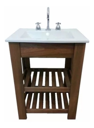 Vanitory Con Bacha Madera 50cm