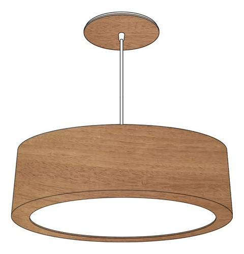 Lampara Techo Tubo Dual 32x12cm Madera G2 Apto Led