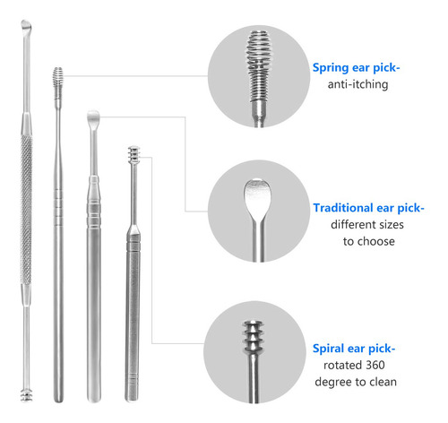 Blackhead Remover Tools Kits + Ear Wax Removal Tools +cuticl
