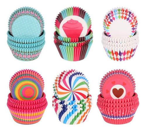 600 Unidades De Estojos De Cupcake, Embalagem De Papel Para