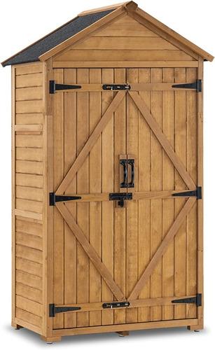 Cobertizo D/almacenamiento De Madera; Diseño Rústico, Mcombo
