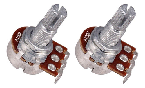 Kit De Potenciómetros Para Bajo Y Guitarra De Eje 3 Piezas