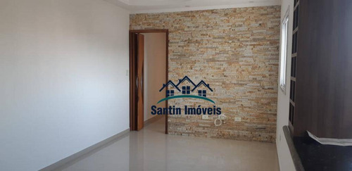 Cobertura Com 2 Dormitórios(01 Suíte)espaço Gourmet,02 Vagas Cobertas À Venda, 146 M² Por R$ 425.000 - Vila Humaitá - Santo André/sp - Co0506