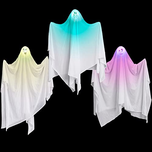Conjunto De 3 Fantasmas Luminosos De Halloween De 35.5 ...