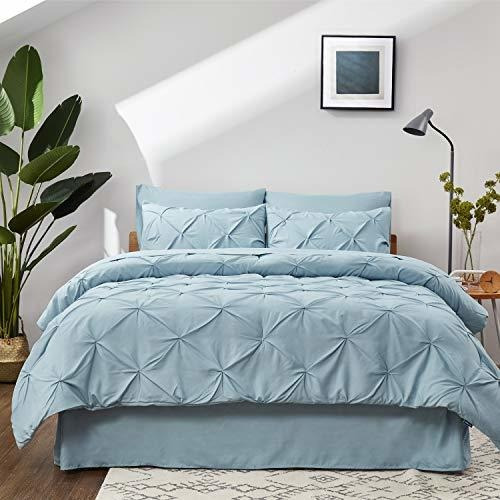 Edredon Bedsure Tamaño Queen Color Azul Claro Set 8 Piezas