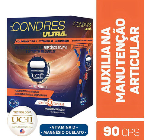Condres Ultra Colágeno Suplemento Alimentar 90 Capsulas Sem Sabor