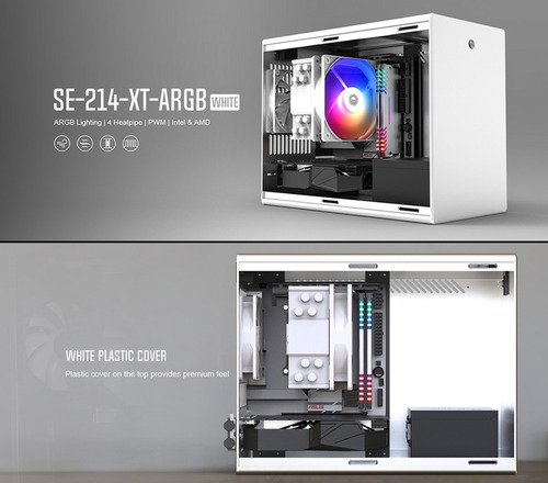 Cooler Cpu Id-cooling Se-214-xt Argb Intel Amd Pwm Blanco !