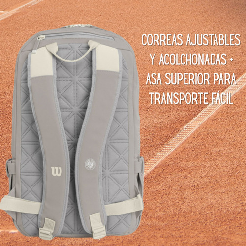 Mochila Tenis Wilson Roland Garros 2025 Color Crema Crema