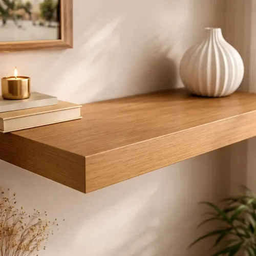 Prateleira Grossa Decoração MDF Savana + Suporte Invisível