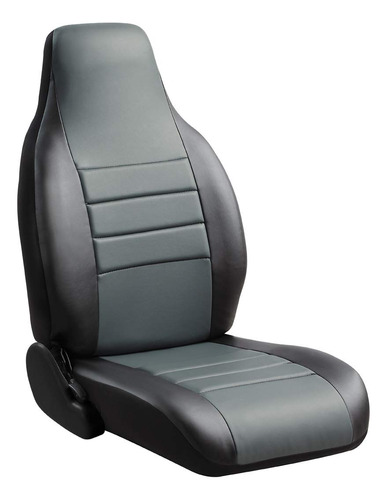 Funda Para Asiento Individual Medida Negro Gris Cuero Black