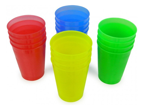 Vaso Para Jugo Plastico 7 Onzas Paq X 4 Unds Bebidas Frias 