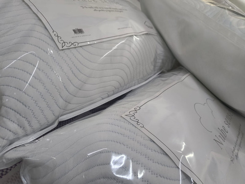 Kit X 2 Almohada Nube Sense Vellon Siliconado 70 X 50 Blanco