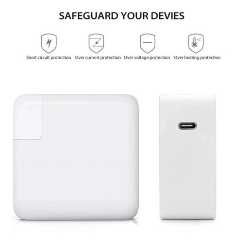 Imagen 2 de 5 de Cargador 61w Tipo Usb-c Para Macbook