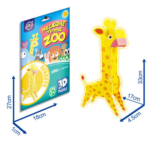 Puzzle Rompecabezas 3d Animales Del Zoológico Ltf Shop