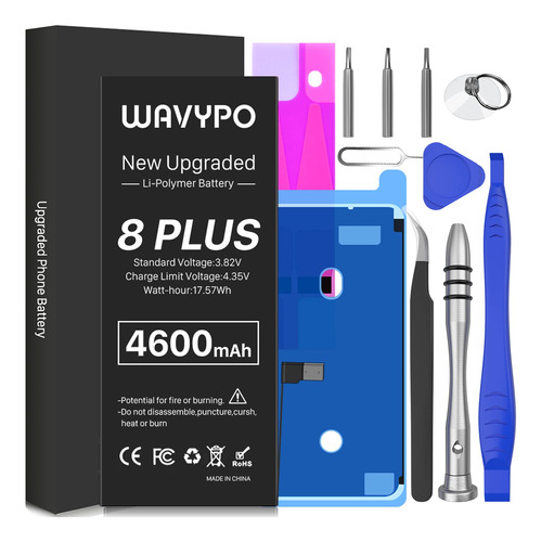 Wavypo Bateria Para iPhone 8 Plus, 4600 Mah De Alta Capacida