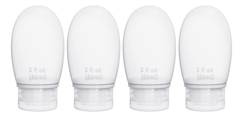 Botellas De Viaje Silicona A Prueba De Fugas 4 Piezas Tsa 2.0 Fl Oz/2oz
