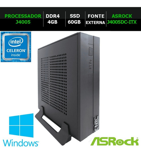 Imagem 2 de 2 de Microcomputador Ntc Celeron J4005 4gb Ram Ssd 60gb W10pro