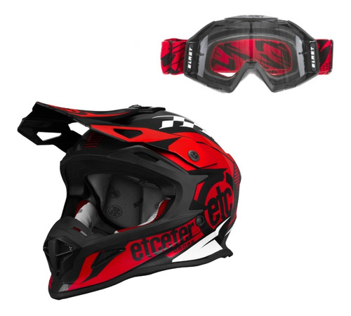 Kit Capacete Cross Trilha Motocross Fast Etceter Com Oculos