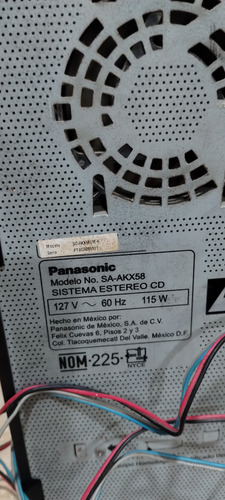 Minicomponente Panasonic Sa-akx58 Negro 1500 W (Usado)