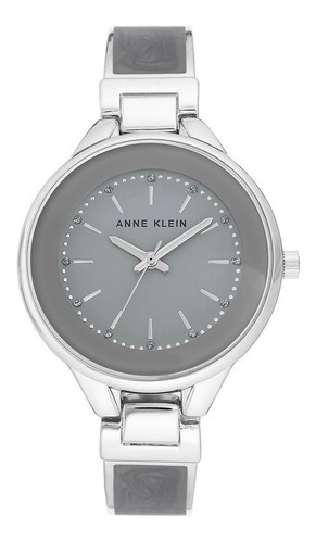 Reloj Anne Klein  Policarbonato Brazalete  Gris Con Plateado