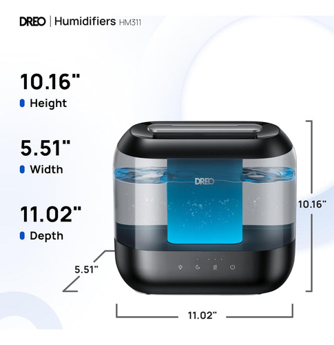 Humidificador Dreo Hm311 4l Ultrasónico Con Luz Nocturna