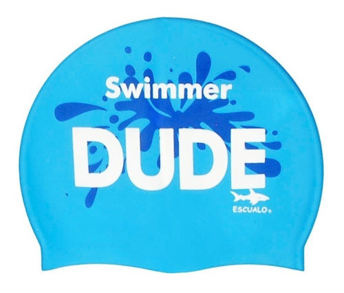 Gorra Natacion Adulto Modelo Dude - Escualo Color Azul Diseño de la tela Estampada Talla unitalla