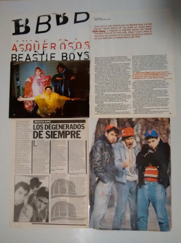 Beastie Boys Lote De Clippings Recortes Originales