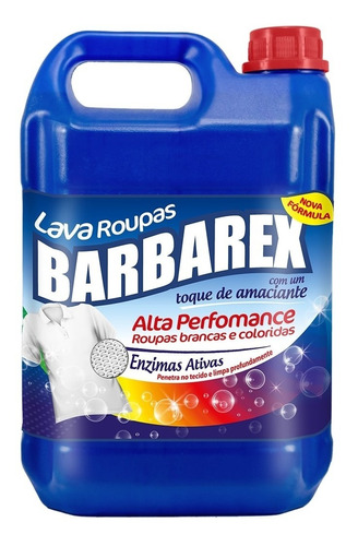 Sabão Líquido Barbarex Lava Roupas Blue Galão 5l