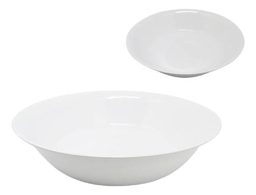 Kit 12 Tigela Bowl Saladeira 3300ml Redonda Melamina Cozinha