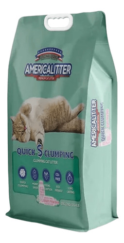 Americalitter® Arena Para Gato Quick Clumping Aroma Bebe 7kg