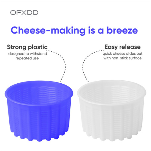 Molde Para Hacer Queso 2 Piezas 600 Ml Para Feta Y Ricotta