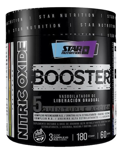 No Booster 180 Comp Star Nutrition Óxido Nítrico 