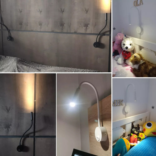 * 2pcs 3w Led Lâmpada De Parede Com Interruptor Flexível