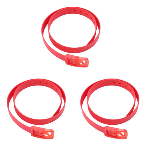 Pack 3 Cinturones Unisex Unitalla - Olores Frutales Color Rojo Talla 120