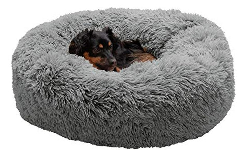 Cama Para Perros Furhaven - Redonda De Felpa Larga De Piel S