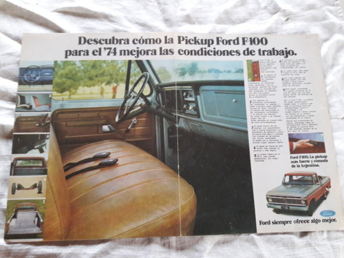 Poster Revista Goles Pickup Ford F100 - Ayala - Alonso Pumas