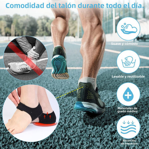 Vmimv T20247-B 2 Par taloneras ortopedicas espolon Código L, taloneras de gel calcaneo Para Alivio De Talón Dolor