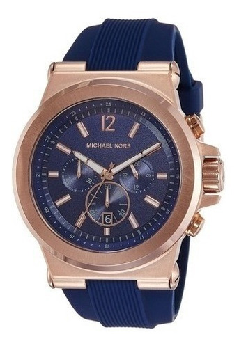 Relógio Michael Kors Masculino Mk8295 Dylan Rose 48 Mm Azul