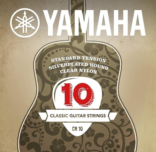 Yamaha Cn-10 Encordadura Guitarra Acústica Nylon Plateado 