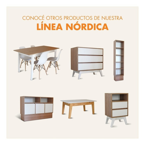 Imagen 4 de 9 de Mesa Ratona Nordico Escandinava 40x70 Stockhoy Comedor