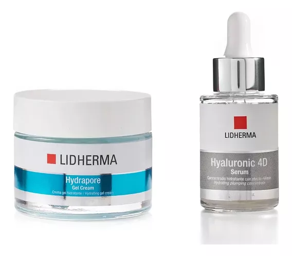 Hydrapore Crema Gel + Hyaluronic 4d Serum Hidrata Lidherma