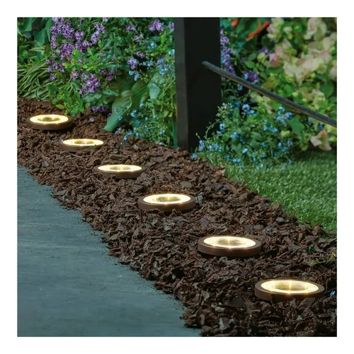 Set De Luces Camino Dicos Led Solares 6 Piezas Mm Estructura Negro