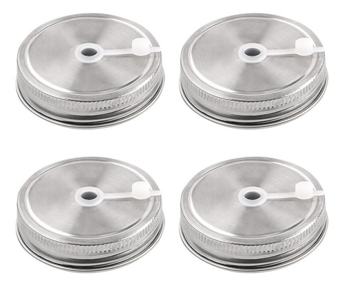 Gv Tapa Con Orificio Para Popote Para Tarro Mason Jar 90mm