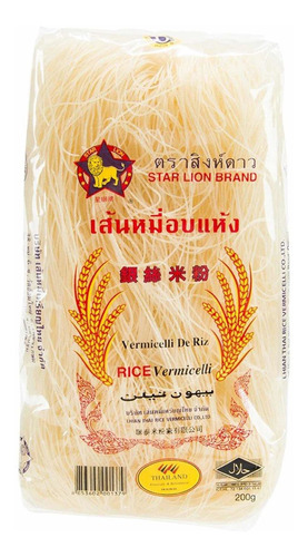 Fideos De Arroz Vermicelli Star Lion 200g Tailandia Sin Tacc
