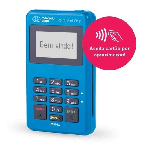 Imagem 1 de 1 de Maquininha Com Chip Passa Cartão Mini Point Maquina Credito