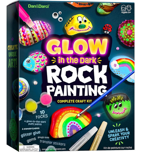 Kit De Pintura Rupestre Para Niños - Glow In The Dark - Rega